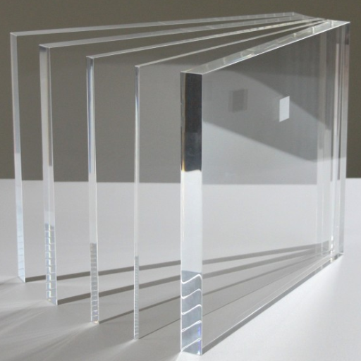 How does PMMA compare to polycarbonate and glass